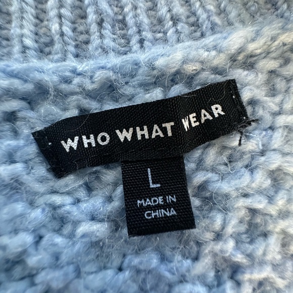 Who What Wear Corydalis Heather Cardigan Sweater Sz Large Blue - Picture 5 of 9